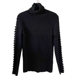 Zara Knit Long Sleeve Sweater | L | black